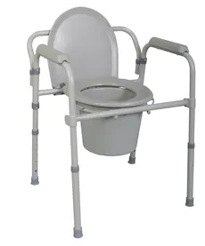 توالت فرنگی با ارتفاع قابل تنظیم و دسته های متحرک -  Commode Chair 